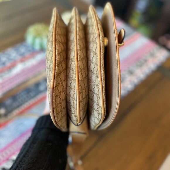 Celine Paris Light Macadam Accordion Crossbody Purse, Vintage - Picture 8 of 15